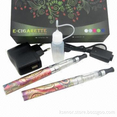 E-cigarette Starter Kit with 650/900/1,100mAh Battery Capacity, 2.5-3 Hours Charging Time